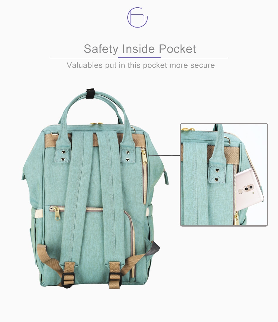 Plain Polyester Diaper Backpack