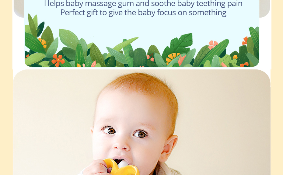 Banana Shaped Baby's Silicone Teether