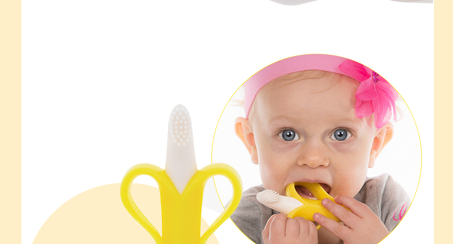 Banana Shaped Baby's Silicone Teether