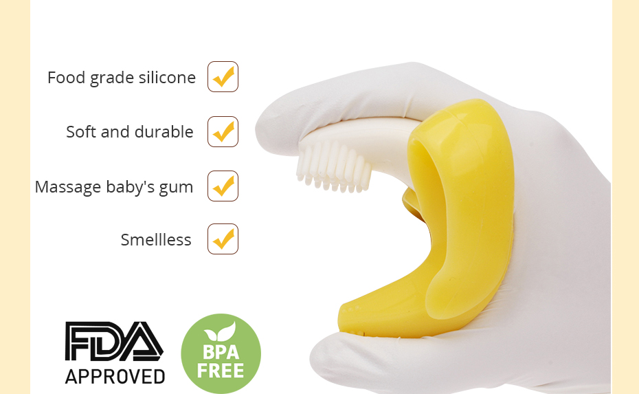 Banana Shaped Baby's Silicone Teether