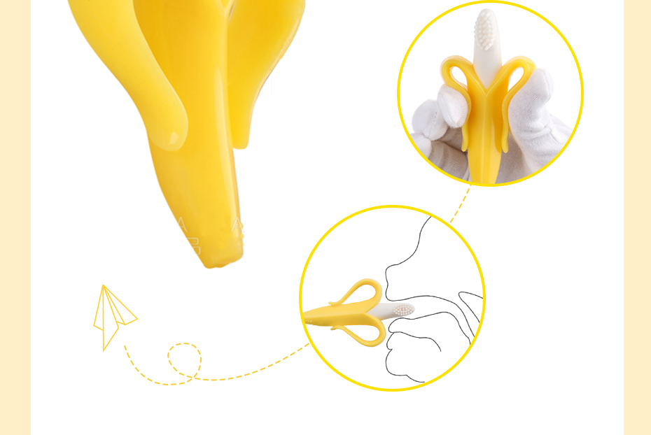 Banana Shaped Baby's Silicone Teether