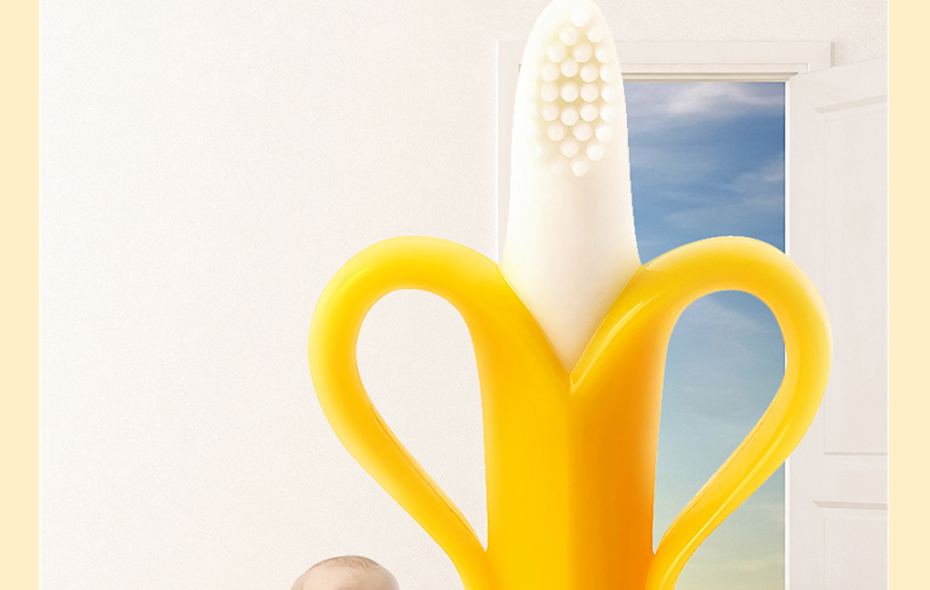 Banana Shaped Baby's Silicone Teether