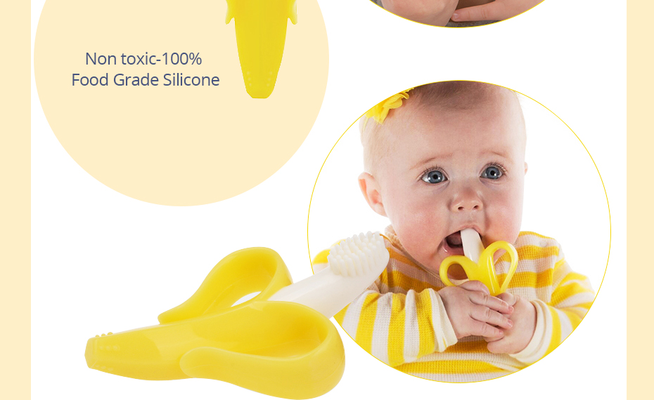 Banana Shaped Baby's Silicone Teether