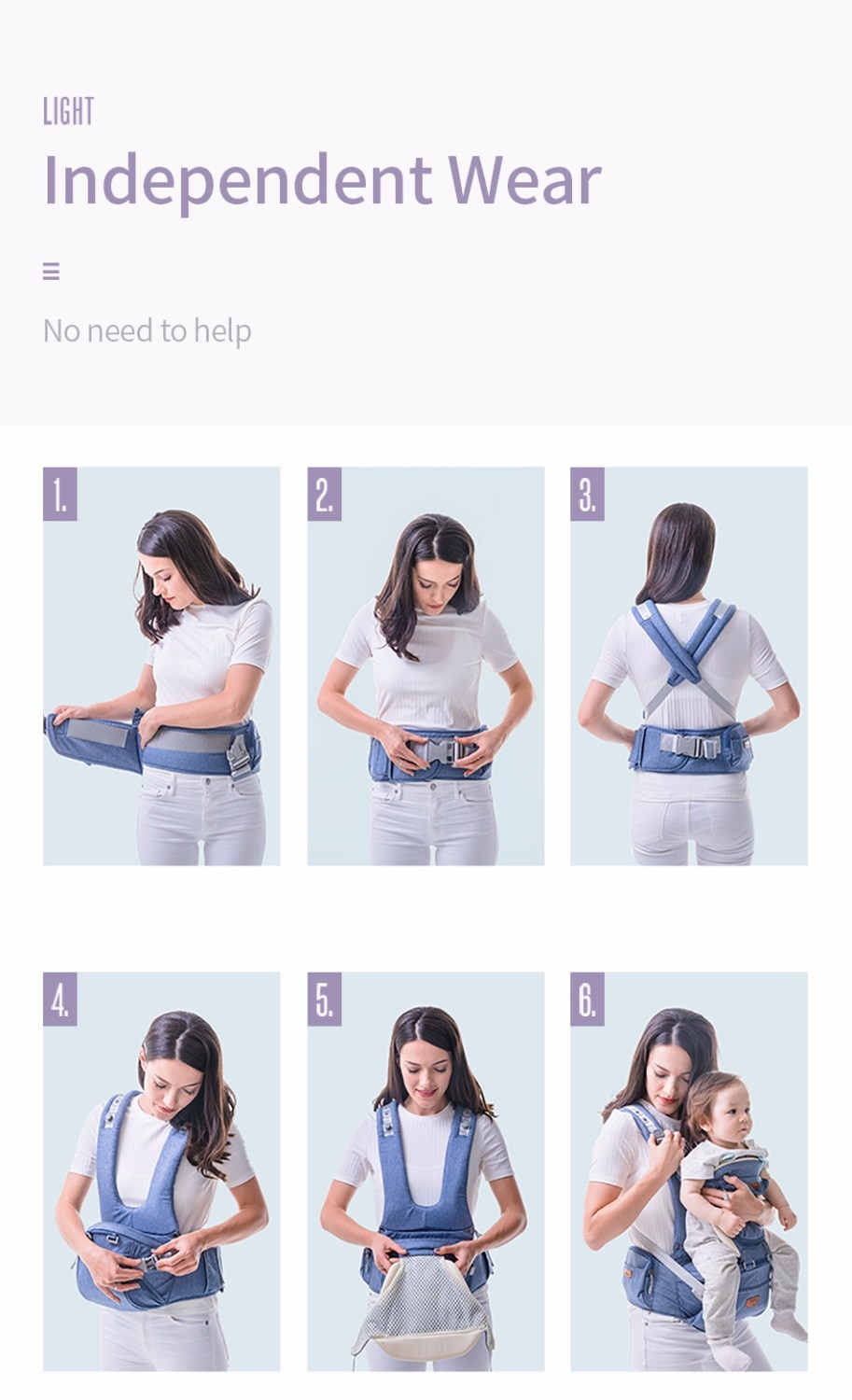 Small Plain Baby Sling