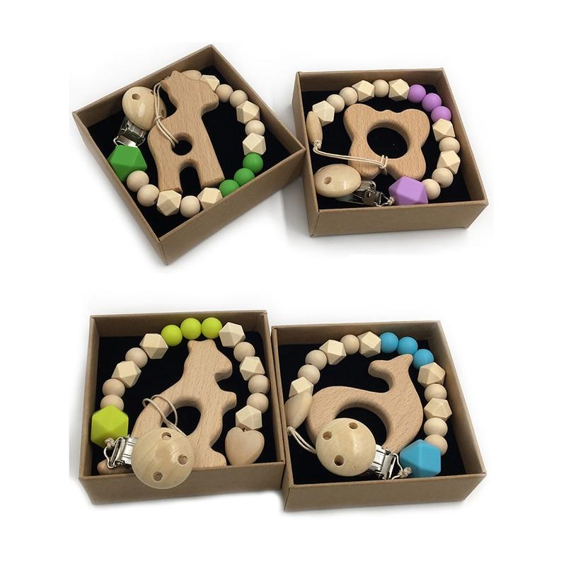 Wooden Animals Shaped Baby Teether