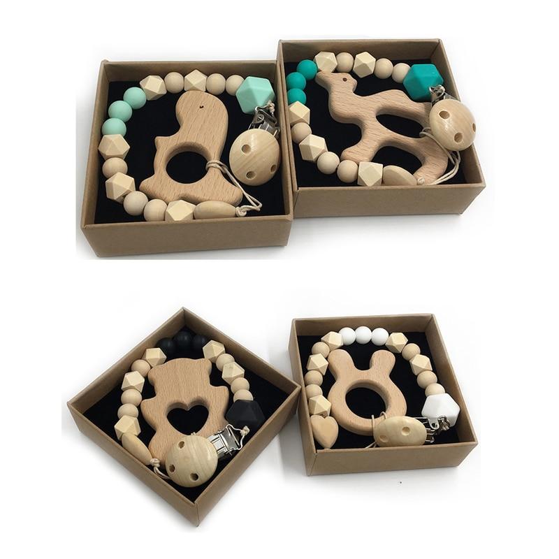 Wooden Animals Shaped Baby Teether