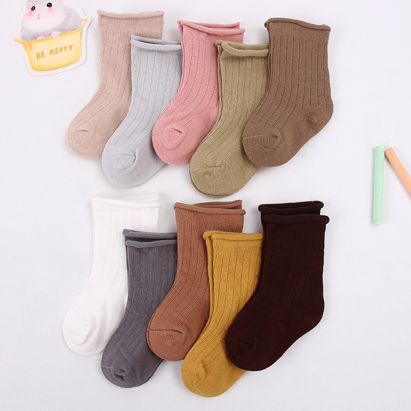Set of 5 Baby Cotton Socks for Girls