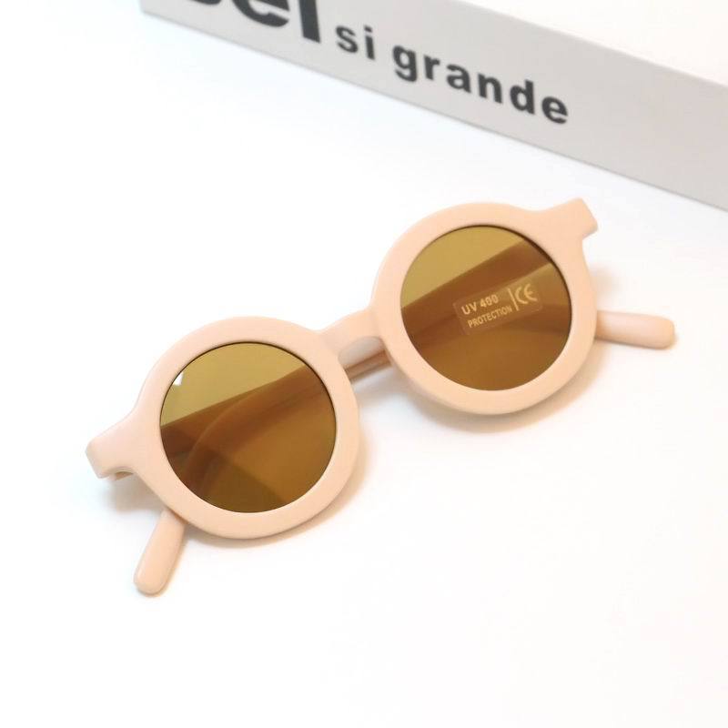 Round Shaped Vintage Sunglasses for Girls