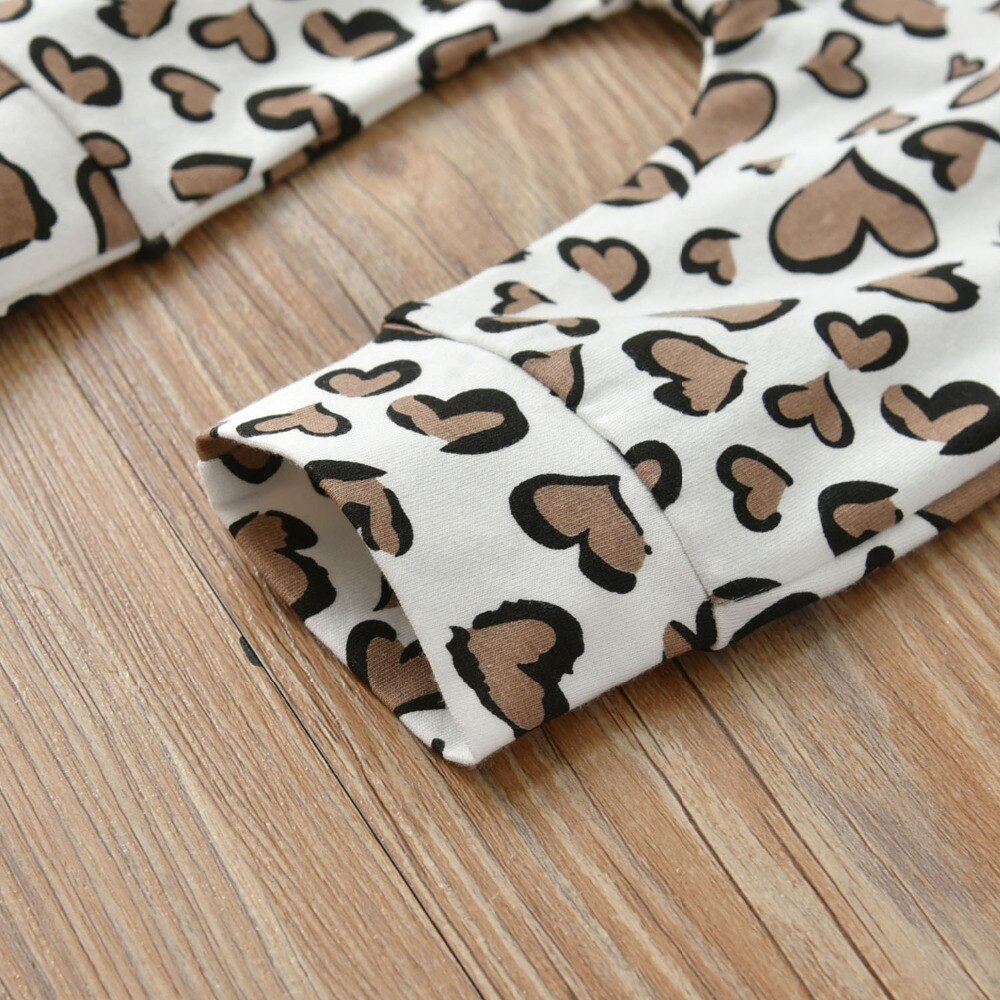 Baby Girl's Leopard Print Romper and Headband Set