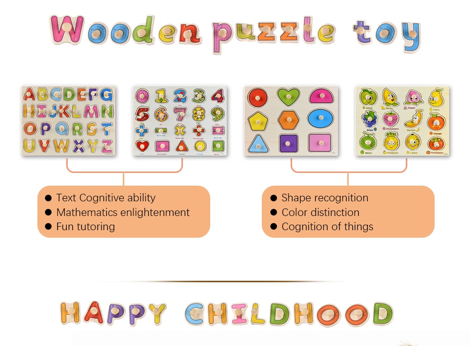 Montessori Wooden Puzzle Board