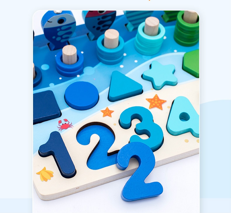 Montessori Educational Wooden Board with Numbers